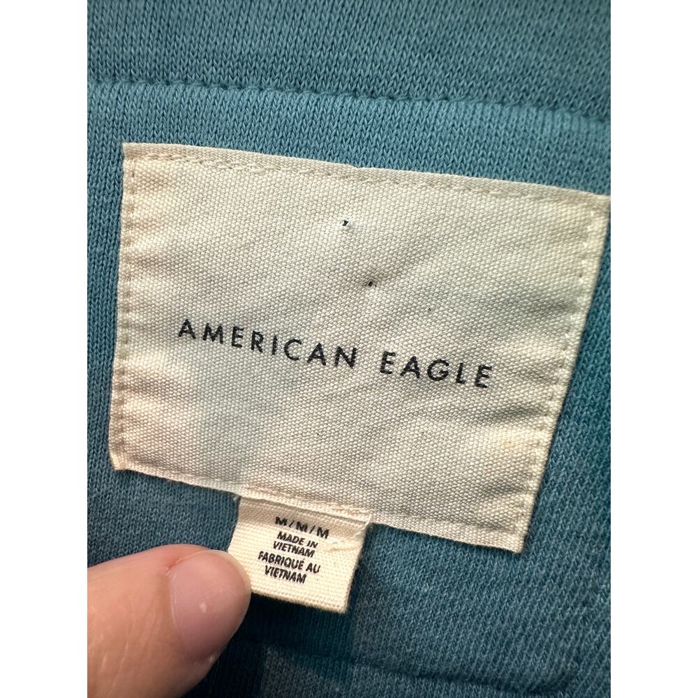 American Eagle Blue Oversized Collared Henley Swe… - image 6
